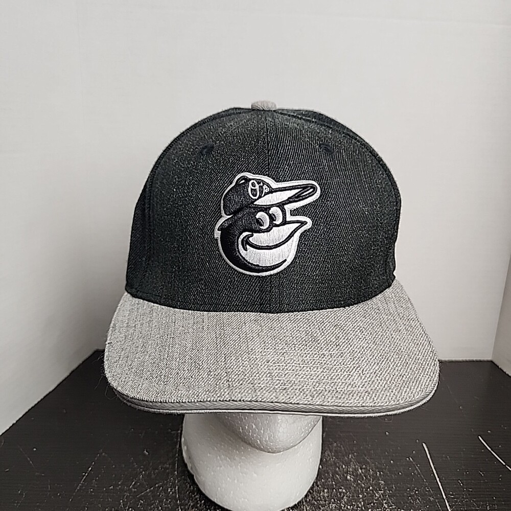 Baltimore Orioles Hat Black Gray Embroidered Logo Wool Blend Adjustable MLB Bird